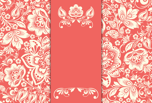 Vintage floral with pink background vector 03 vintage pink floral background   