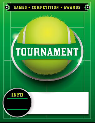 Vector poster sports tournament design set 03 tournament sports poster   