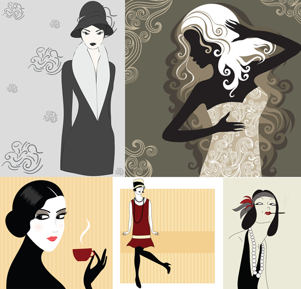 Elements of woman. Vector woman   