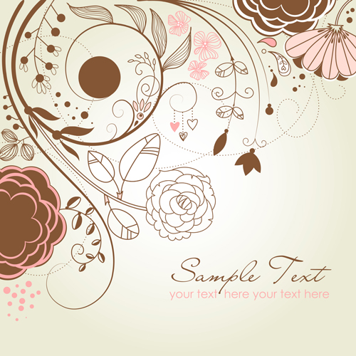 Flowers background design elements vector 04 flowers flower elements element   