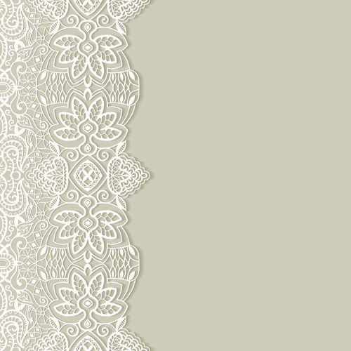 White lace with colored background vector set 01 lace colored background   