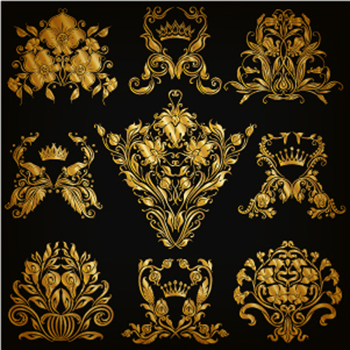 Luxury floral ornaments golden vectors 07 ornaments luxury golden floral   
