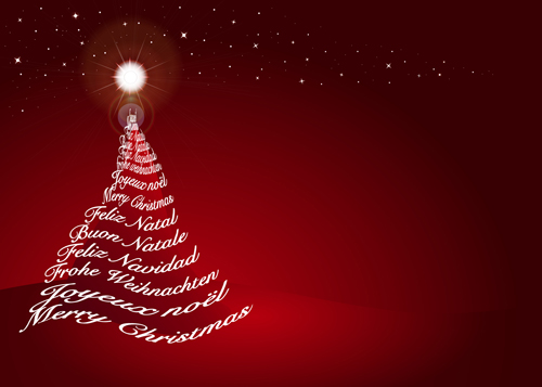 Red style Christmas background art vector 03 style red christmas   