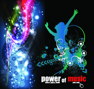 Power of music flyer vector template 03 power music flyer   