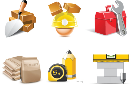 Different repair and construction mix vector icon 01 repair different construction   