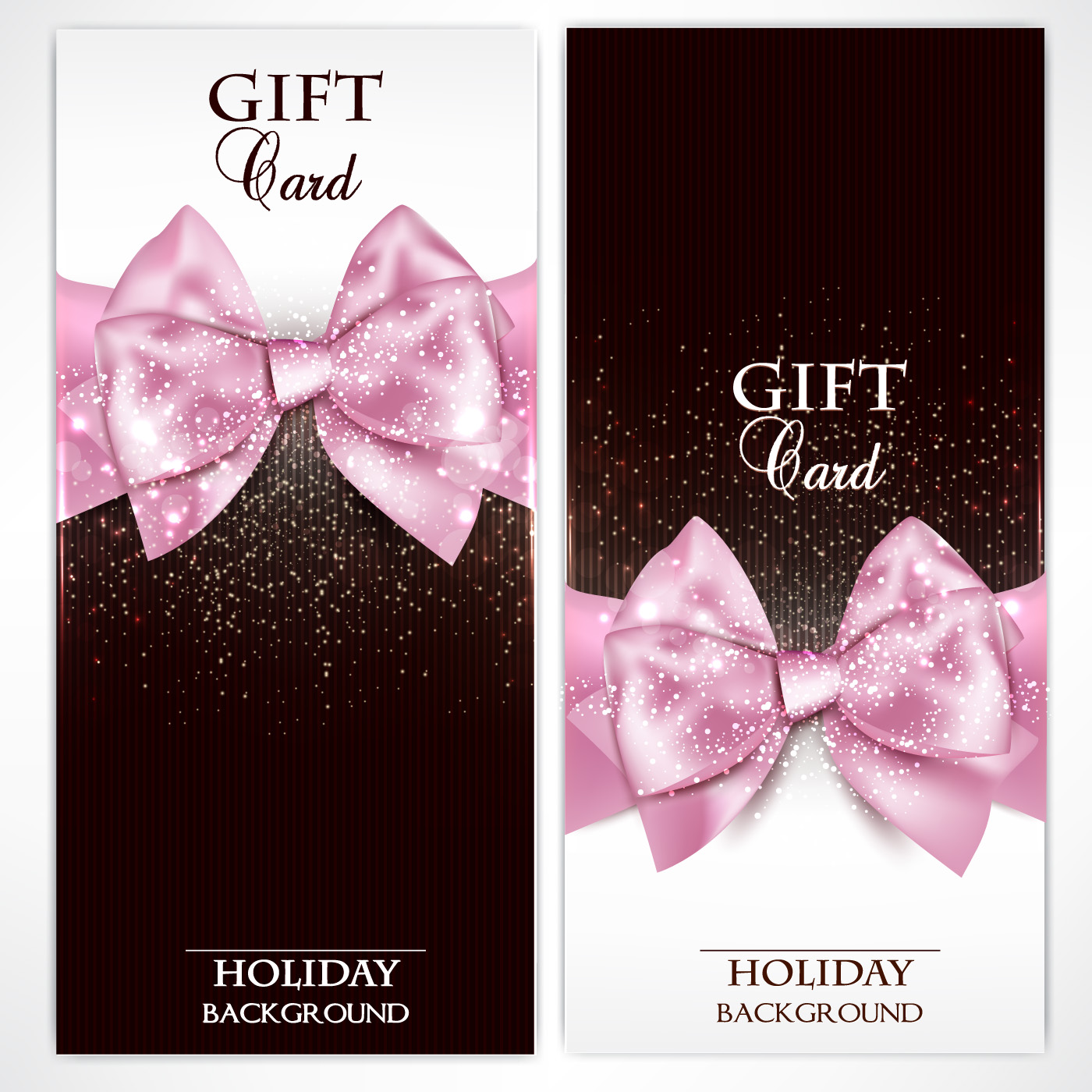 Shiny Holiday Gift Cards vector 01 shiny holiday gift cards card   