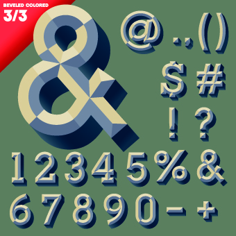 3D alphabet vector set 05 alphabet   