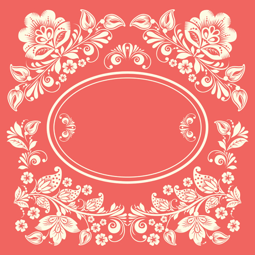 Vintage floral with pink background vector 04 vintage pink floral background   