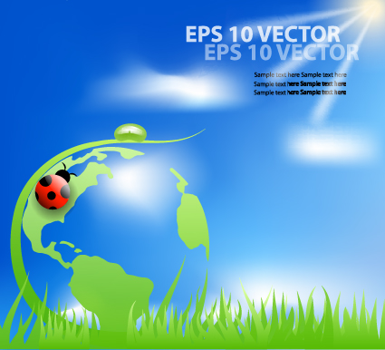 Bright Templates Nature elements vector 05 templates template nature elements element   