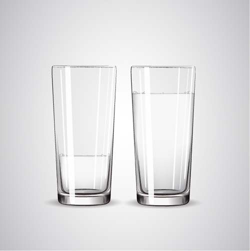 Glass cup with water vectors set 05 water glass cup   