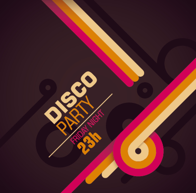 Vintage disco party poster flyer design vector 01 vintage poster flyer   