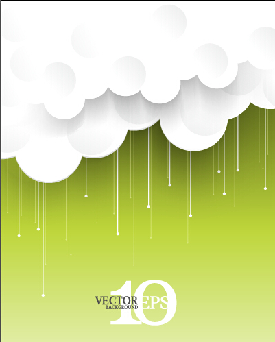 Paper cut cloud with green background paper cut paper green cloud background   