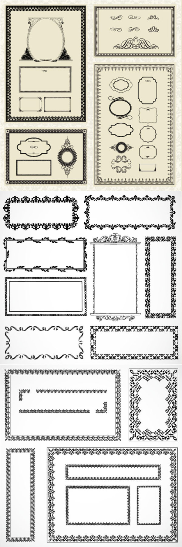 Ornate floral frame 2 vector 92499 pattern border   