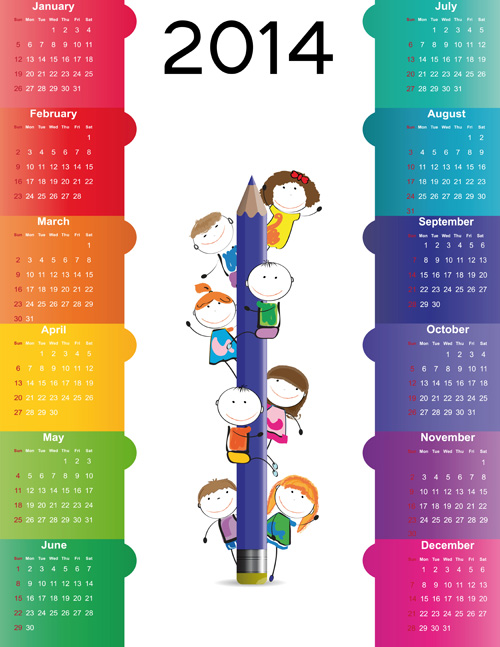 Calendar 2014 vector huge collection 67 Huge collection collection calendar 2014   