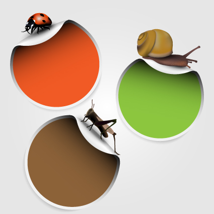 Vivid Insects design element vector 03 vivid insects element   