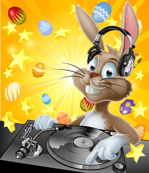 Funny music DJ vector illustration 04 music illustration funny   