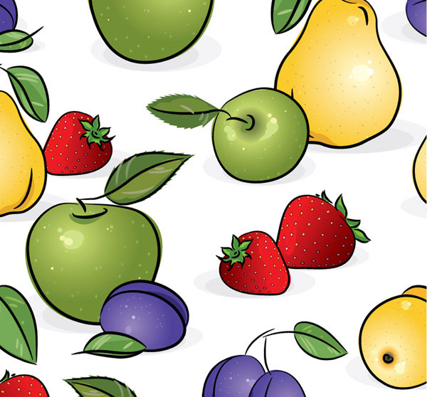Set of Various vivid fruits vector 02 vivid Various fruits   