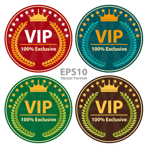 Round VIP badges sign vector vip round badges badge   