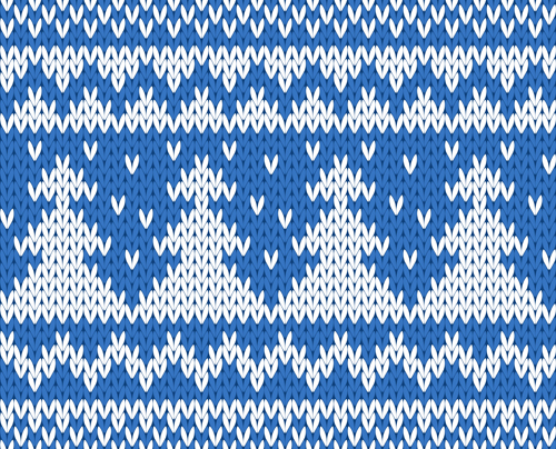 knitted fabric christmas pattern vector set 02 pattern knitted fabric christmas   