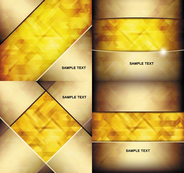 luxury golden backgrounds vector set luxury golden   