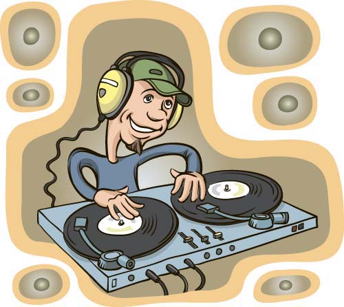 Funny music DJ vector illustration 03 music illustration funny   