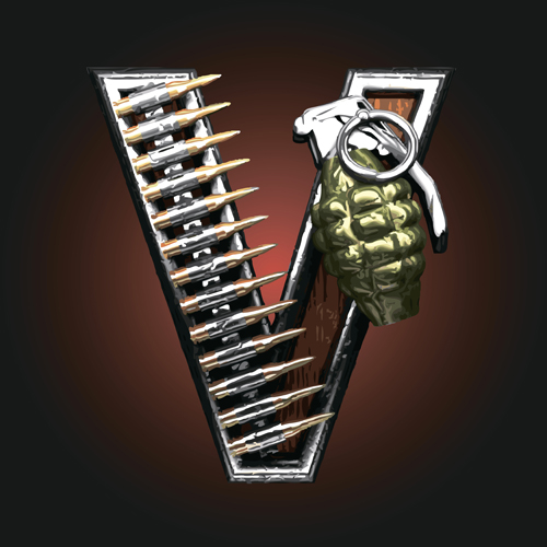 Metal alphabet with bullet and grenade vectors set 22 metal grenade bullet alphabet   