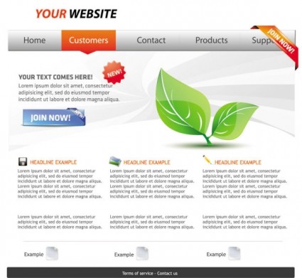 Eco theme website template vector website theme template eco   