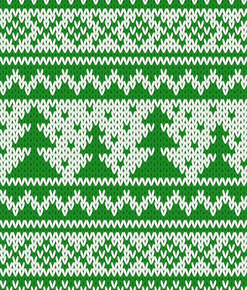 knitted fabric christmas pattern vector set 03 pattern knitted fabric christmas   