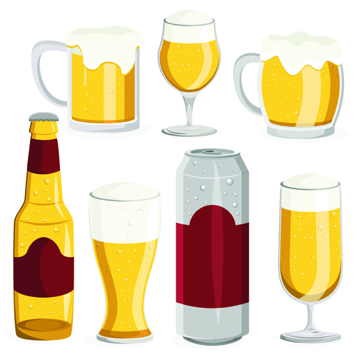 Beer and glass cup design graphic vector 04 glass cup design beer   