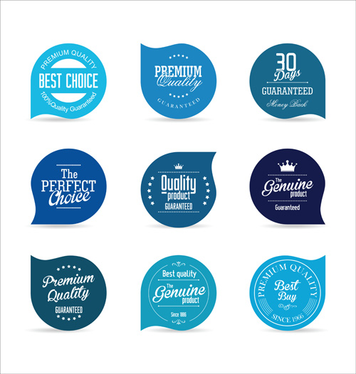 Vector retro badges design set 01   