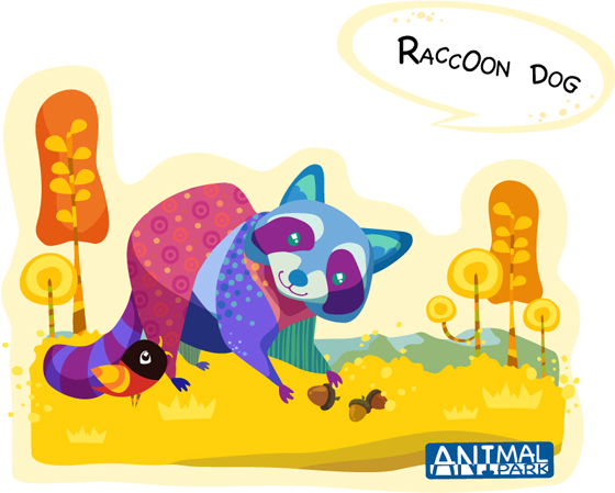 Raccoon dog vector Raccoon dog design   