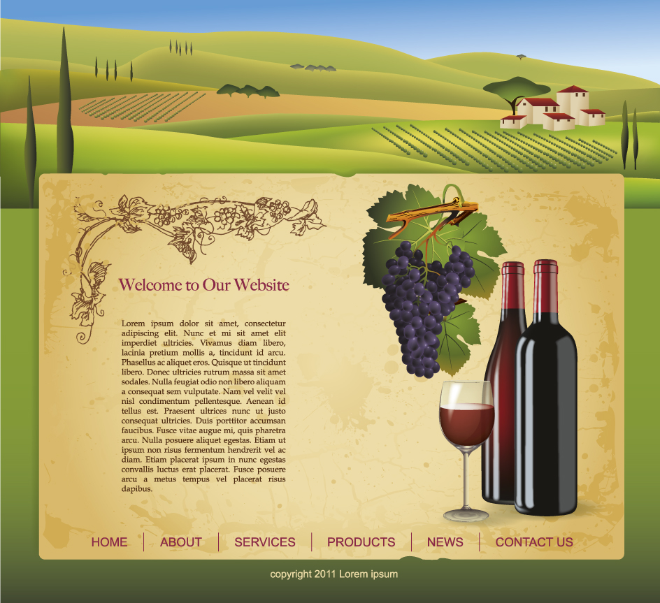 Wine design elements vector 03 wine elements design elements   