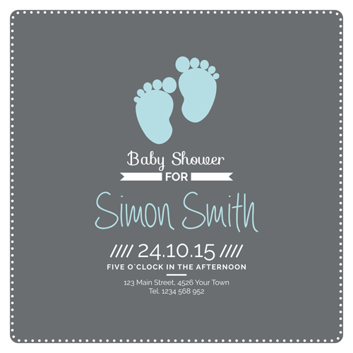 Retro baby shower cards 05 vector shower cards baby   
