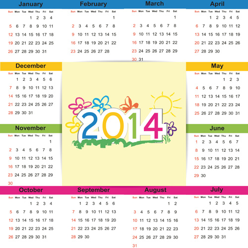 Calendar 2014 vector huge collection 65 Huge collection collection calendar 2014   