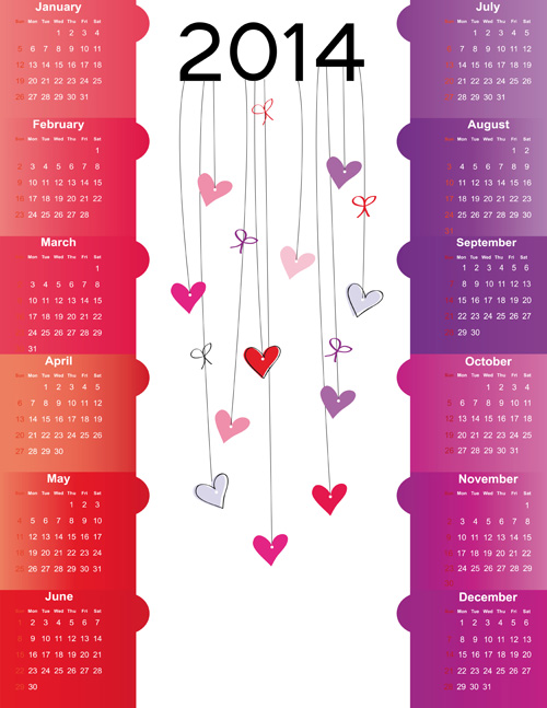 Calendar 2014 vector huge collection 64 Huge collection collection calendar 2014   