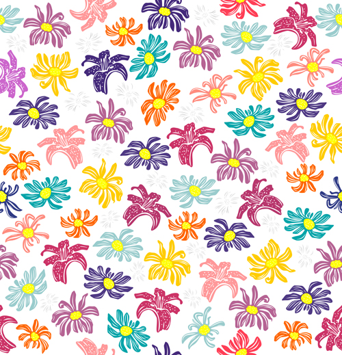 Seamless floral pattern beautiful vector material 01 seamless pattern floral pattern beautiful   