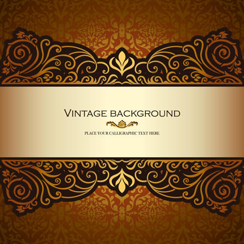Vintage floral luxury background vectors 04 vintage vectors luxury background vector background   
