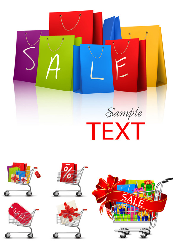 Fashion shopping vector graphic shopping promotions shopping cart shopping bag ribbons ribbon gifts gift boxes fashion shopping discount department stores   