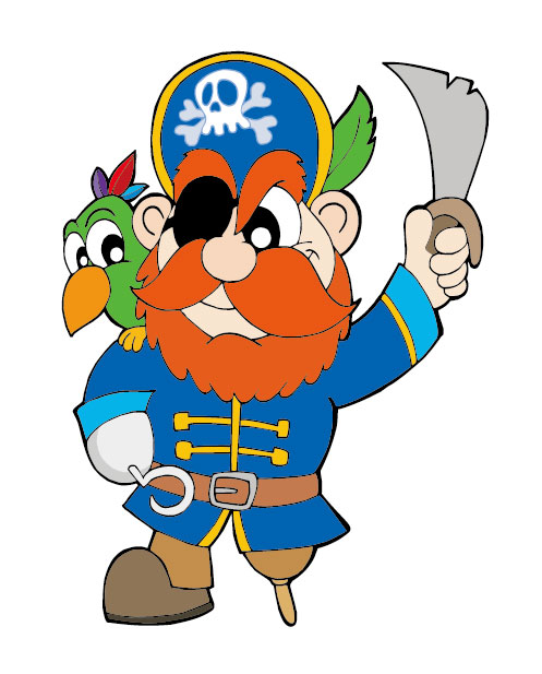 Funny Pirate cartoon vector graphic 04 pirate funny cartoon   