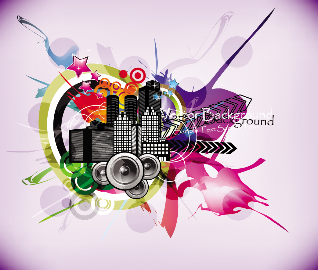 Stylish city party vector background 01 Vector Background stylish party city background   
