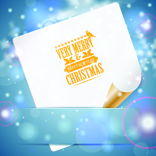 Blank paper christmas greeting card vector 03 paper greeting christmas card vector blank   