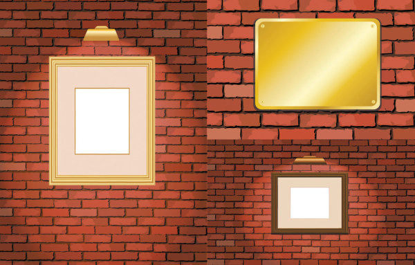 Brick and frame vector frame brick and   