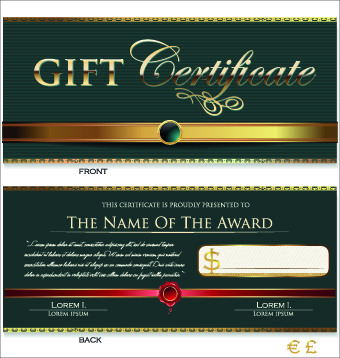 Creative Gift certificate template vector 04 template vector gift creative certificate template certificate   