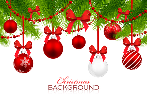 Red with white christmas decorations background vector 01 decorations Christmas decoration christmas background   