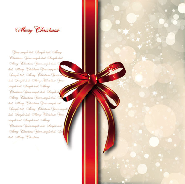 bow merry christmas cards vector 02 merry christmas cards card bow   