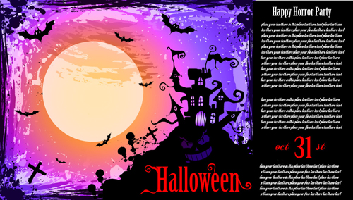 Halloween horror party poster vector 04 poster horror halloween   