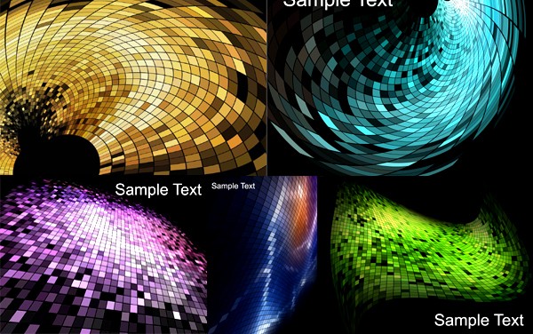 Different mosaic background vector mosaic different   