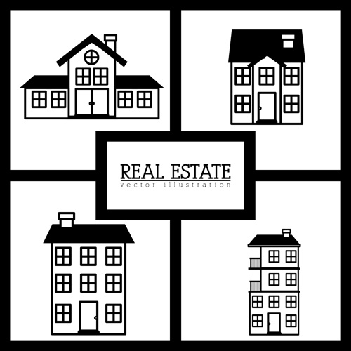 Creative real estate illustration vectors 05 real estate illustration Estate creative   