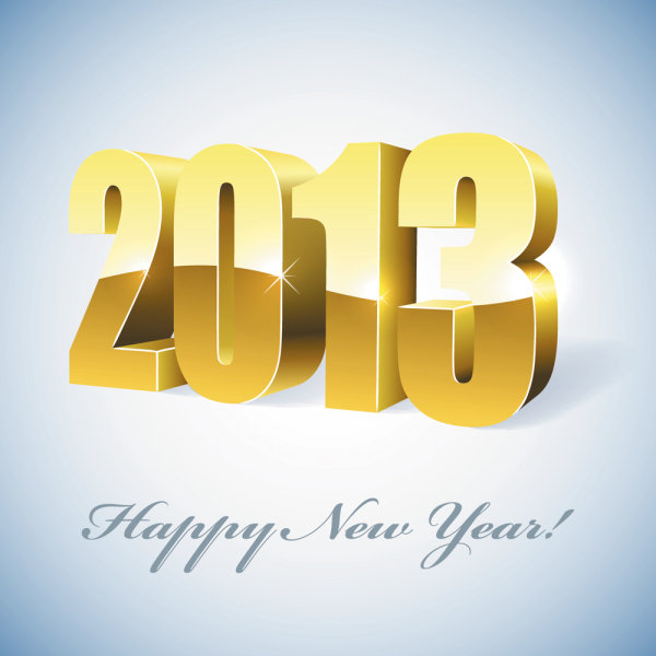 2013 year Font Design elements vector 04 elements element 2013 year 2013   