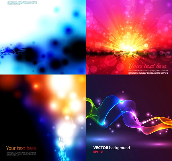 Colorful dynamic blurs background vector dynamic colorful blurs   